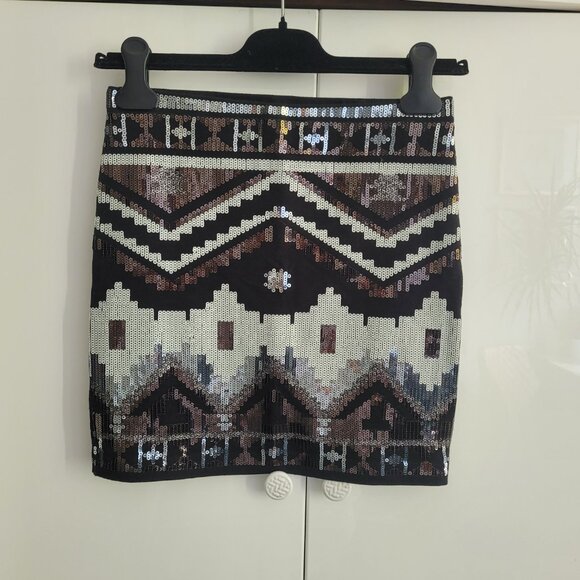 Express Sequined Mini Skirt Size XS - Picture 4 of 8